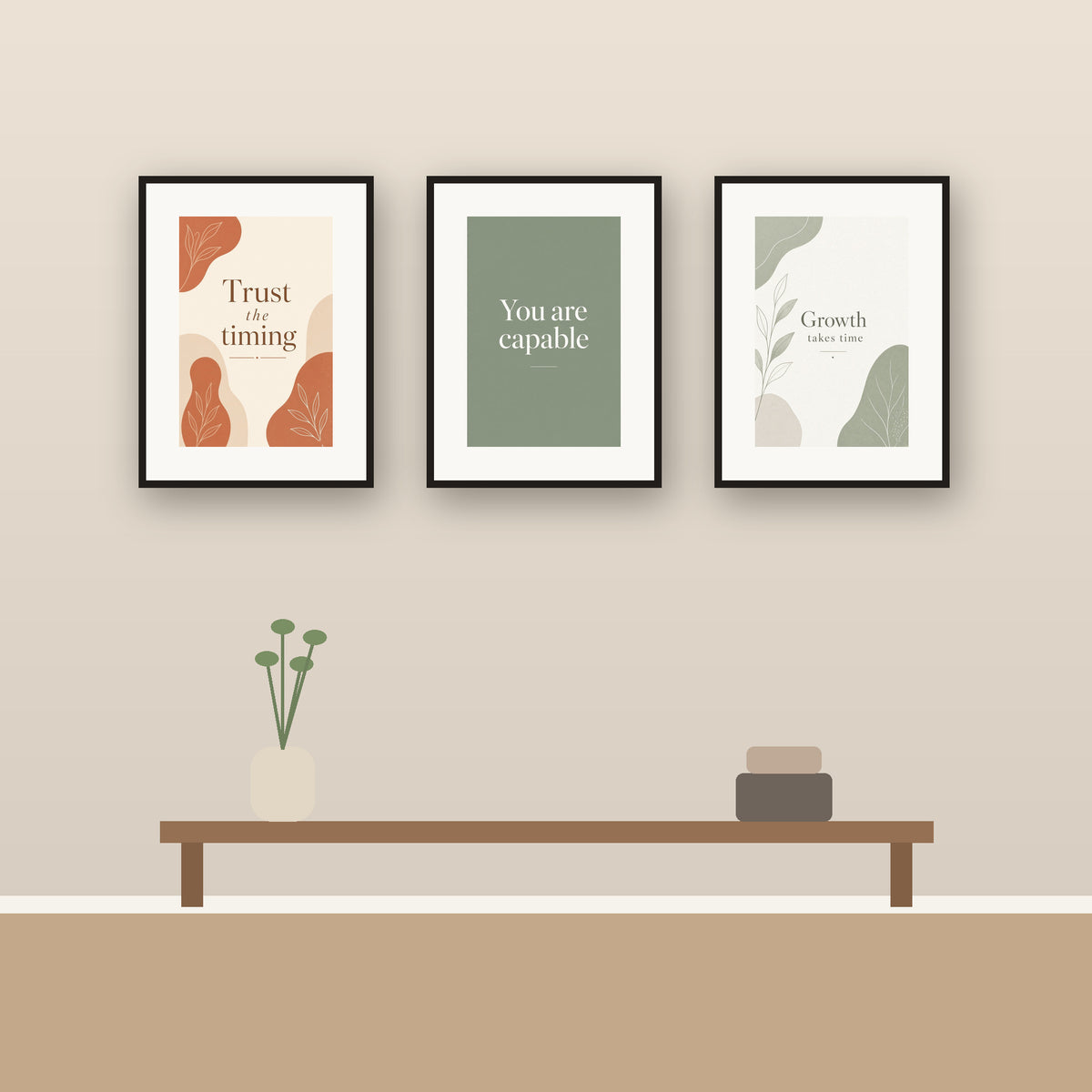 Minimalist Motivational Wall Art Bundle | 40 Printable Posters