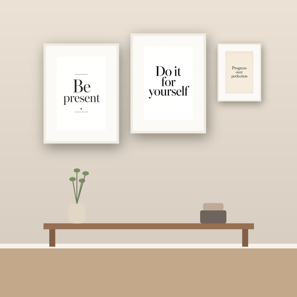 Minimalist Motivational Wall Art Bundle | 40 Printable Posters