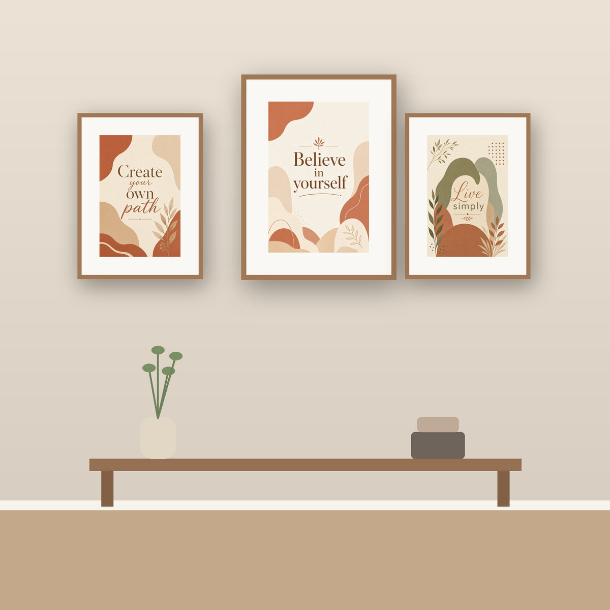 Minimalist Motivational Wall Art Bundle | 40 Printable Posters