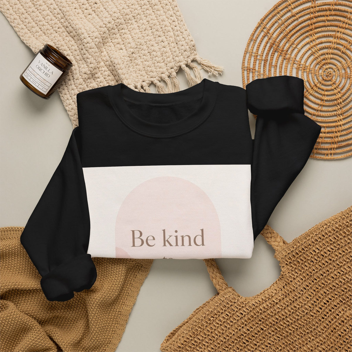 Be Kind to Yourself Inspirational Crewneck Sweatshirt