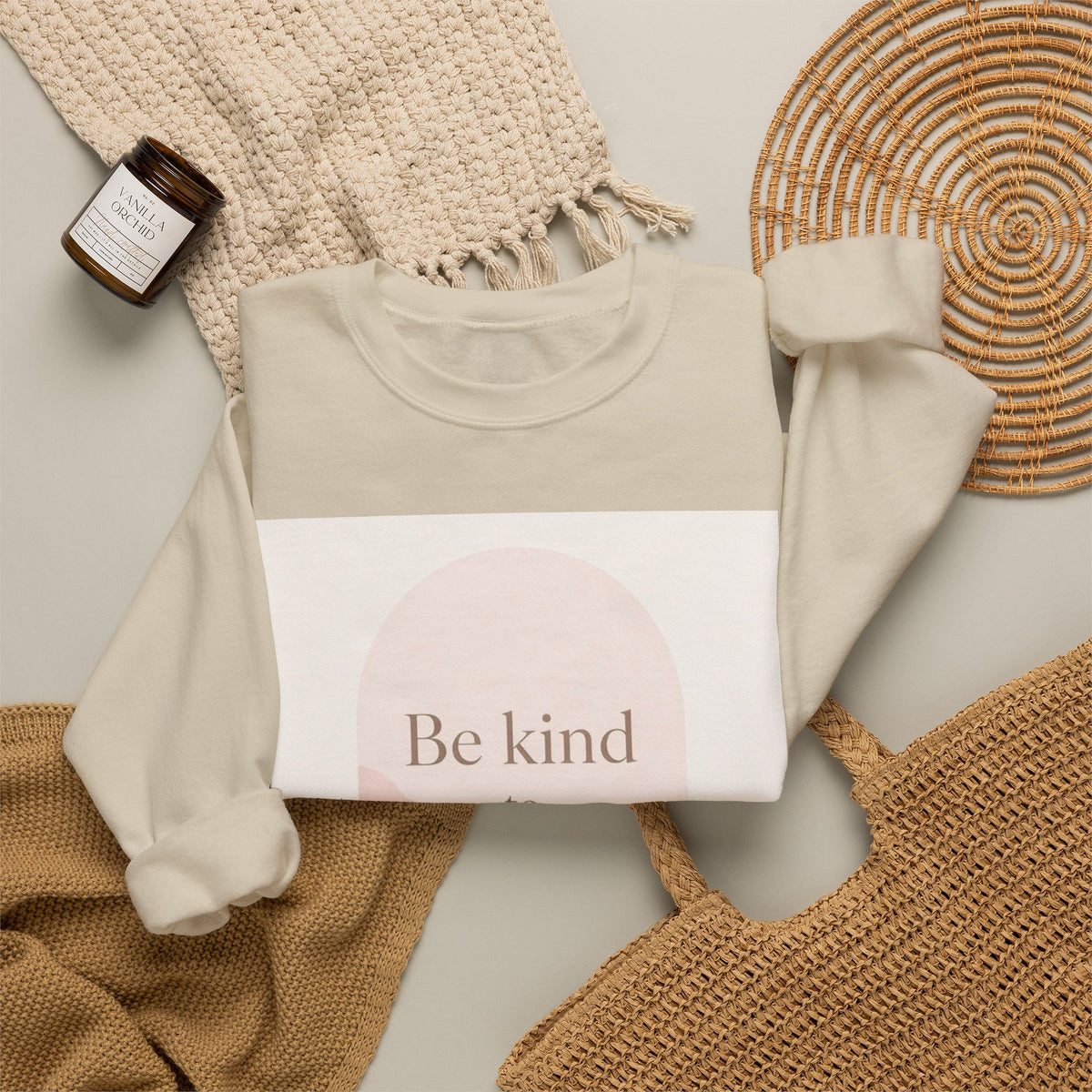 Be Kind to Yourself Inspirational Crewneck Sweatshirt