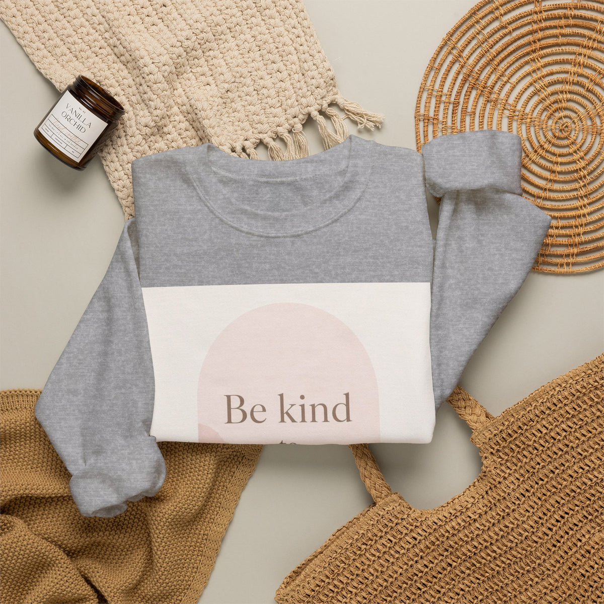 Be Kind to Yourself Inspirational Crewneck Sweatshirt