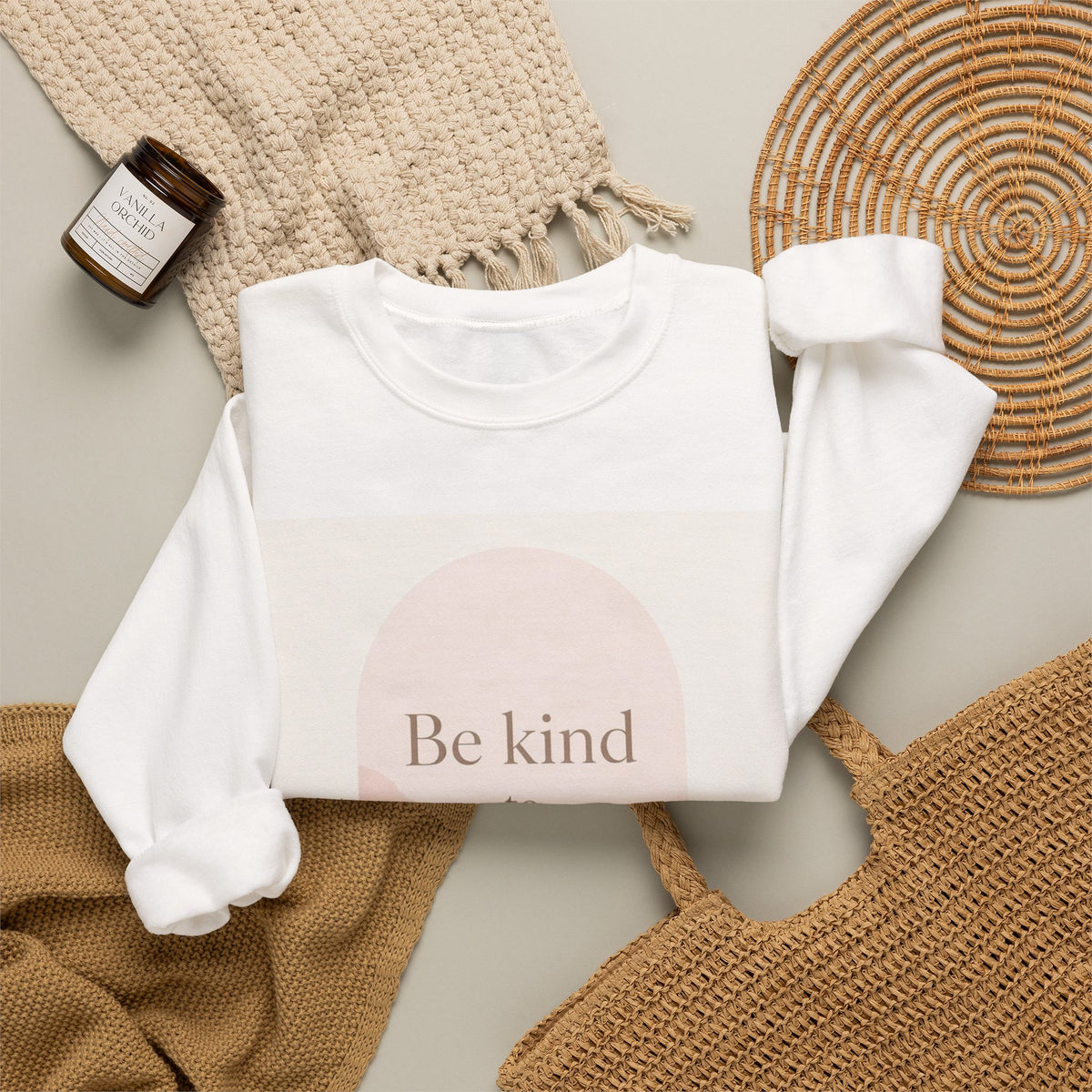 Be Kind to Yourself Inspirational Crewneck Sweatshirt