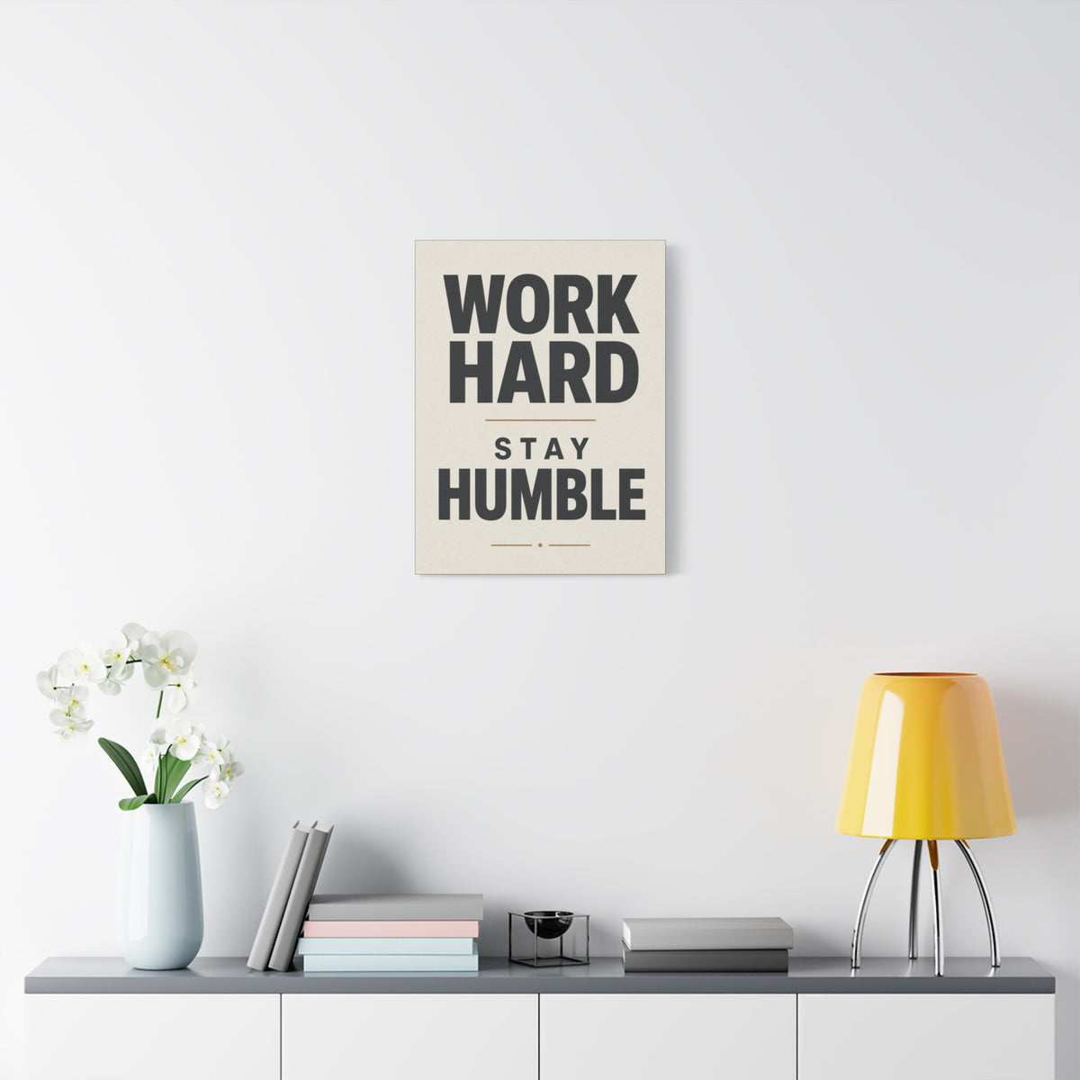 Work Hard Stay Humble Motivational Canvas