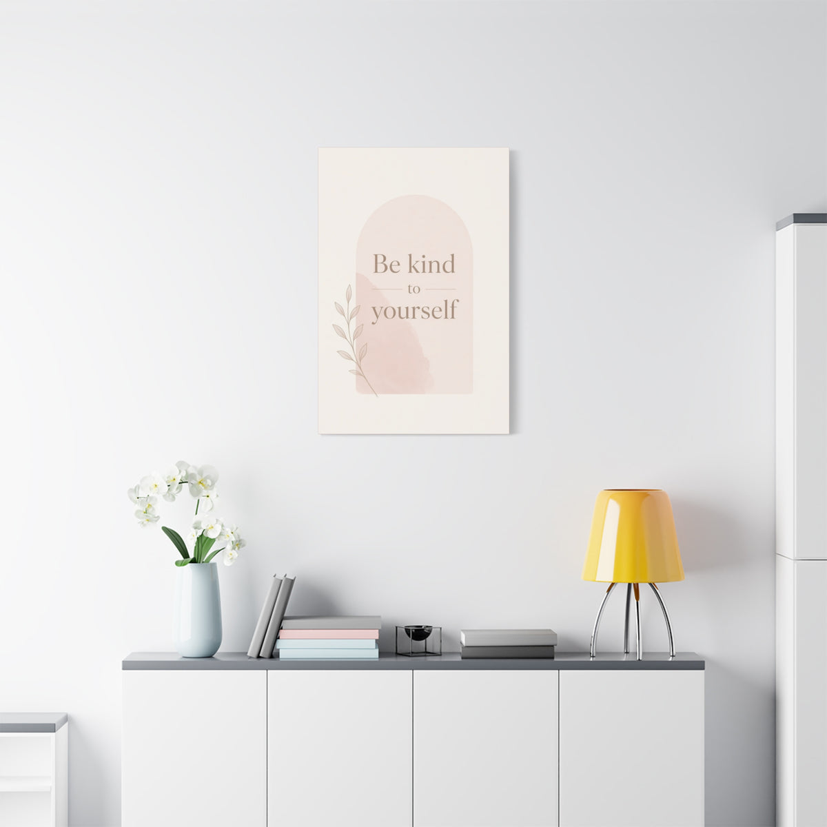 Be Kind to Yourself Inspirational Canvas Wall Art