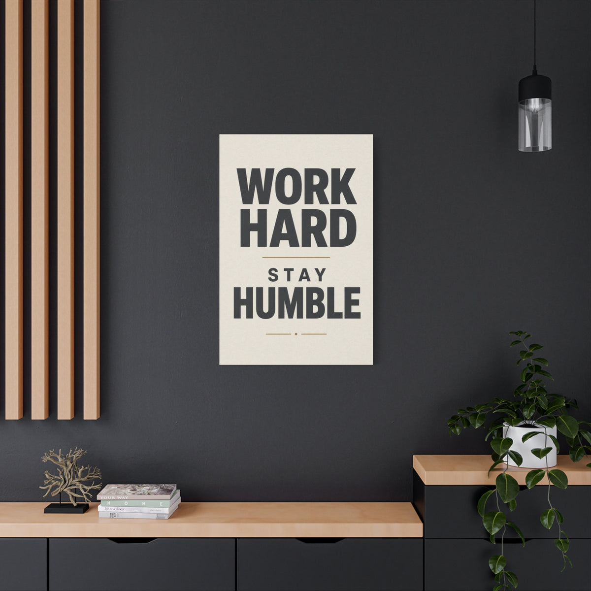 Work Hard Stay Humble Motivational Canvas