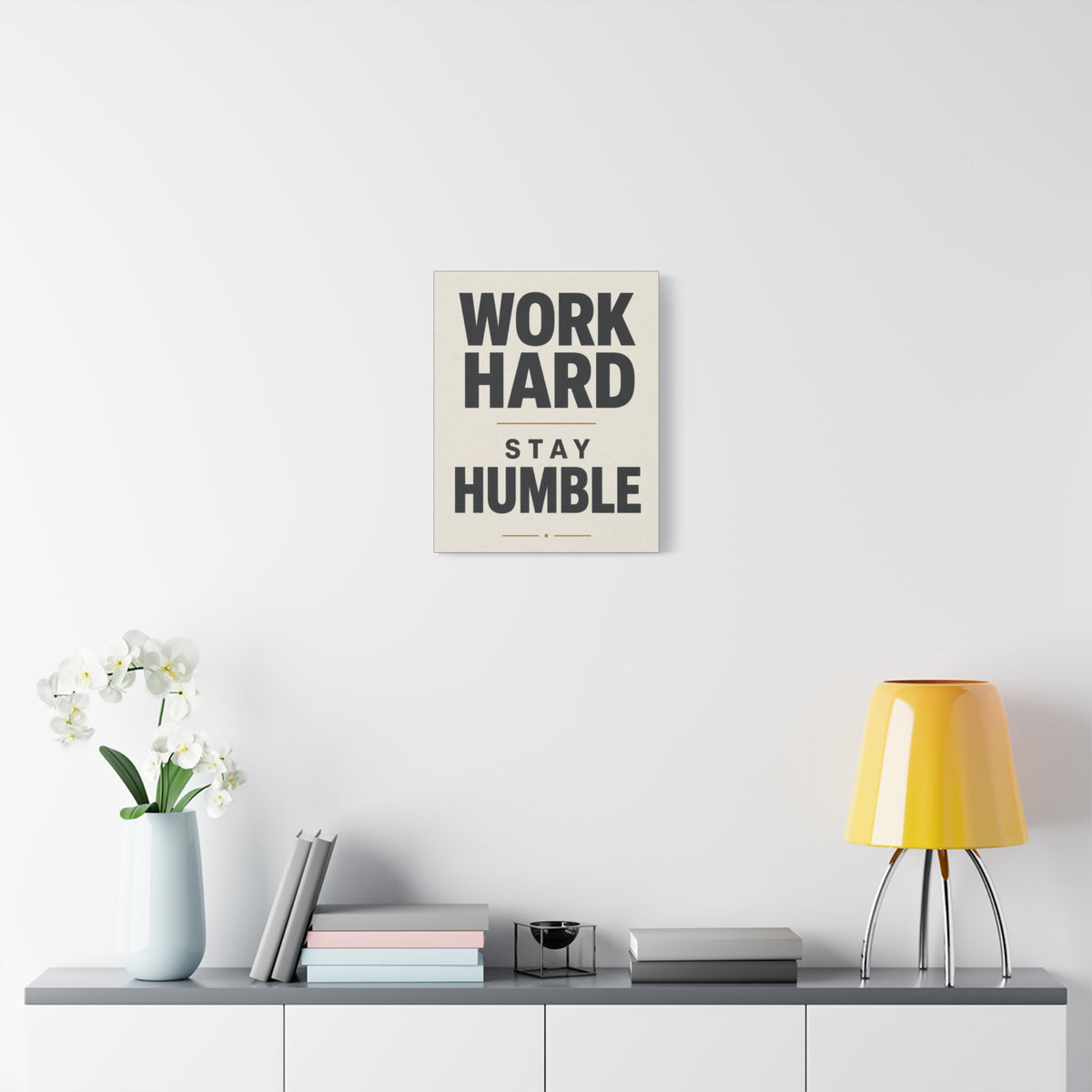 Work Hard Stay Humble Motivational Canvas