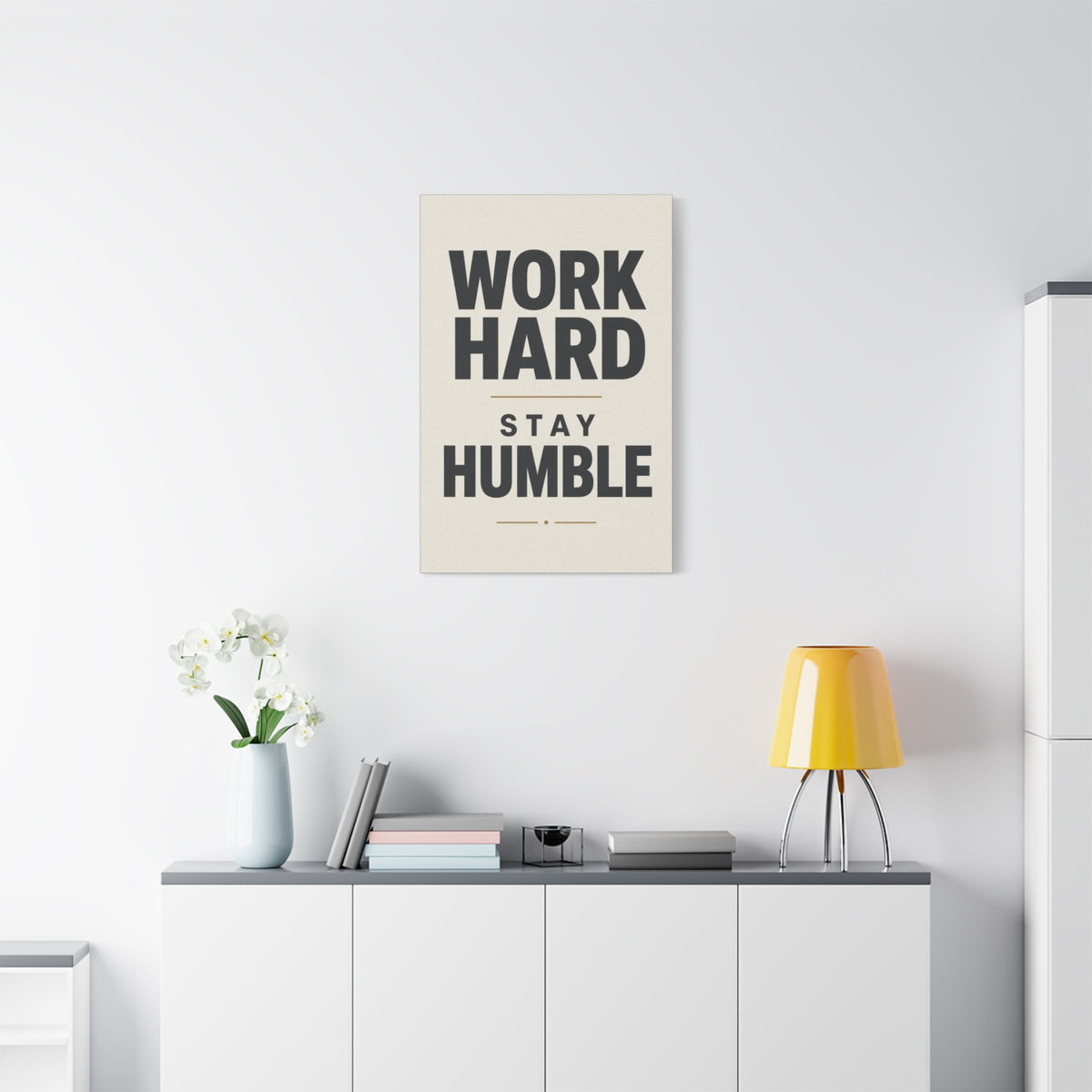 Work Hard Stay Humble Motivational Canvas