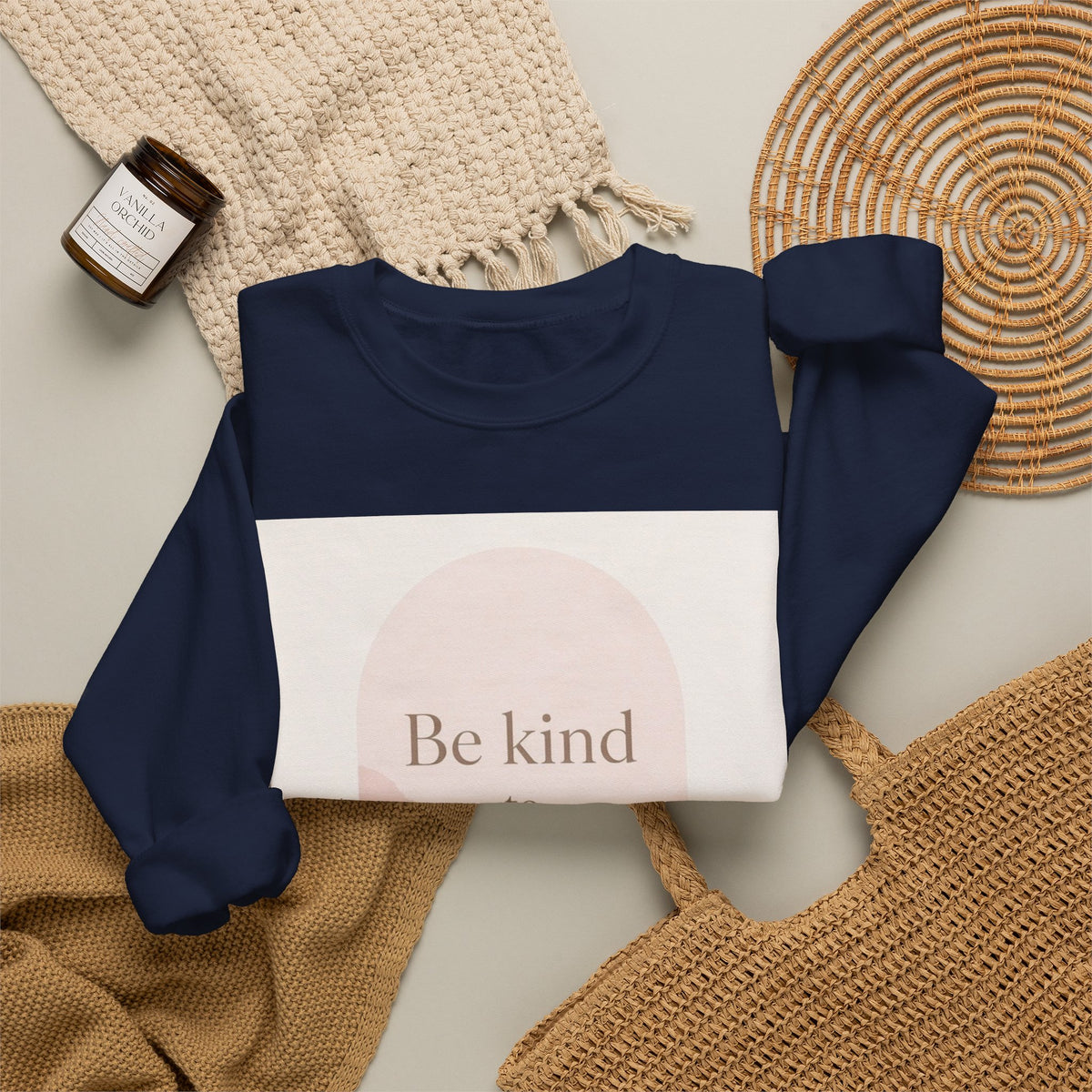 Be Kind to Yourself Inspirational Crewneck Sweatshirt