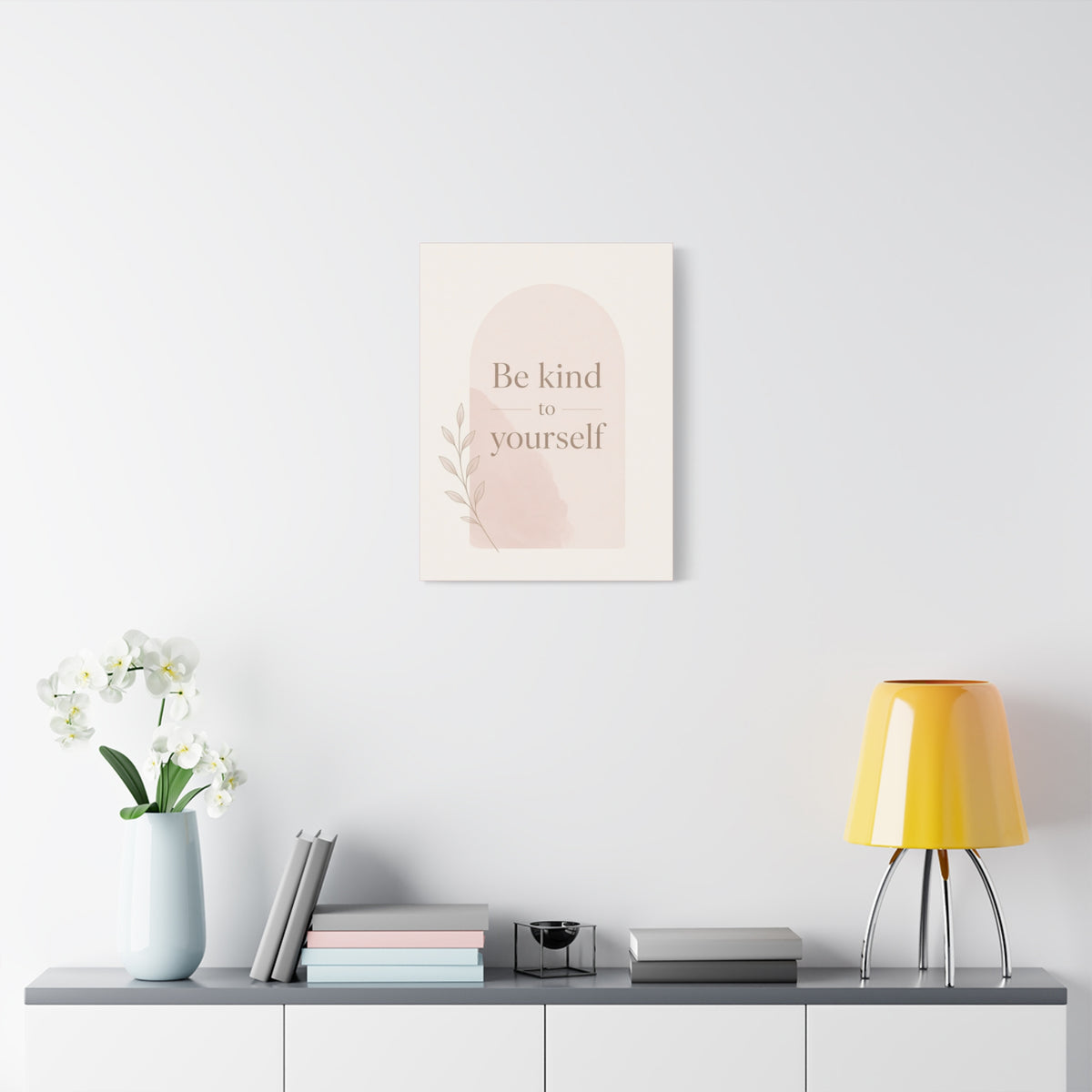 Be Kind to Yourself Inspirational Canvas Wall Art