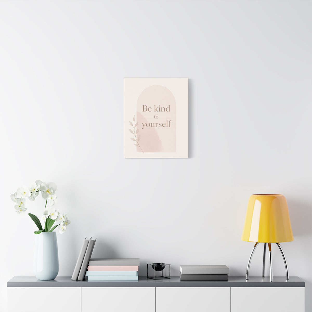 Be Kind to Yourself Inspirational Canvas Wall Art